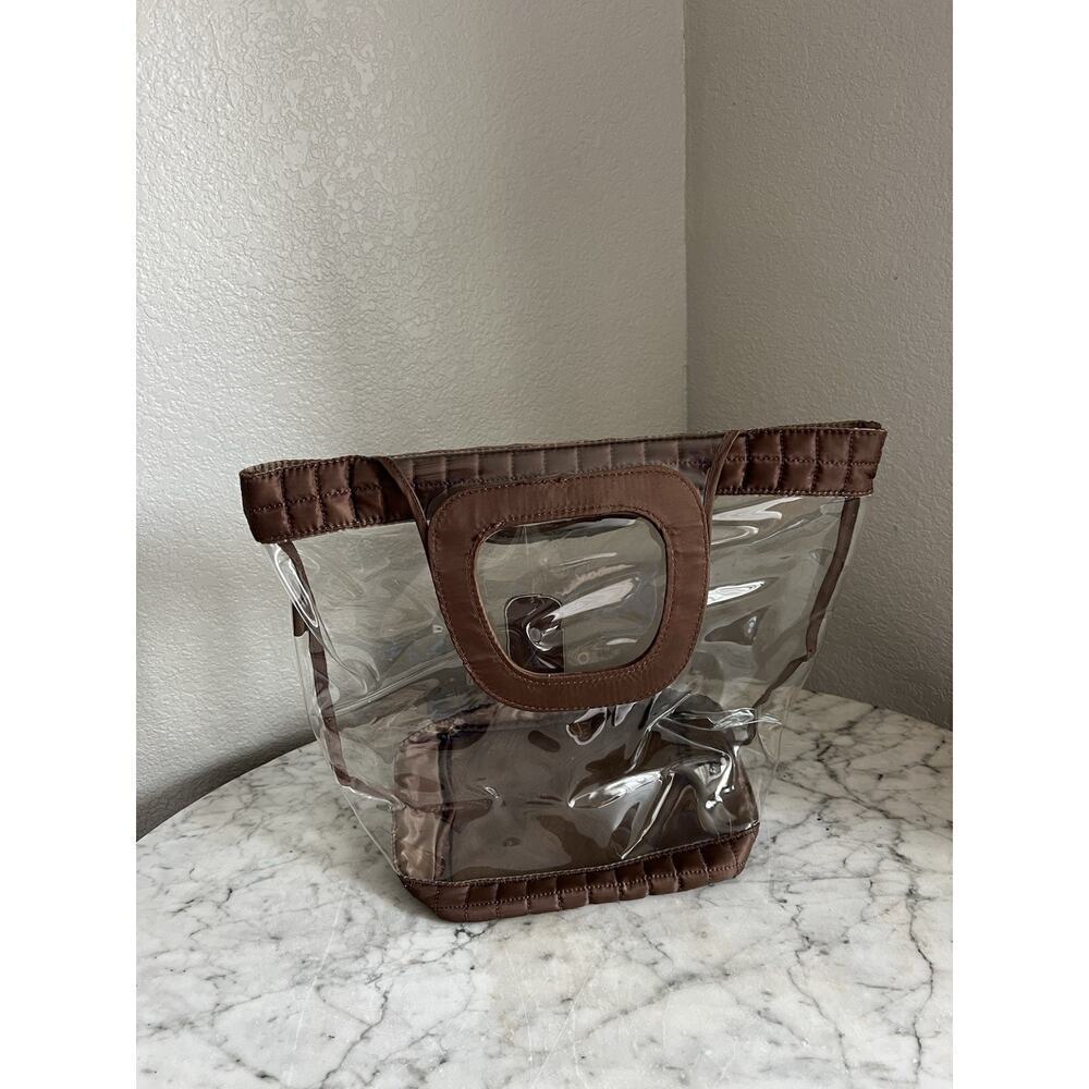 Lug Clearview Square Tote Bag Clear Chocolate Brown - Picture 4 of 5